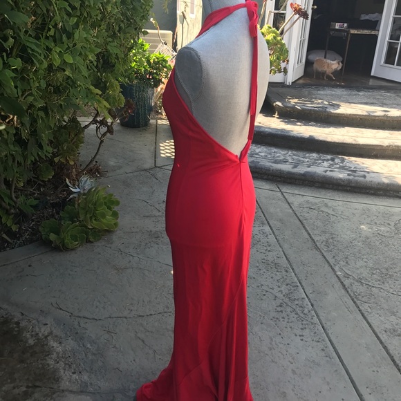 Nicole Batki Red Formal Dress Size Medium - Picture 7 of 9